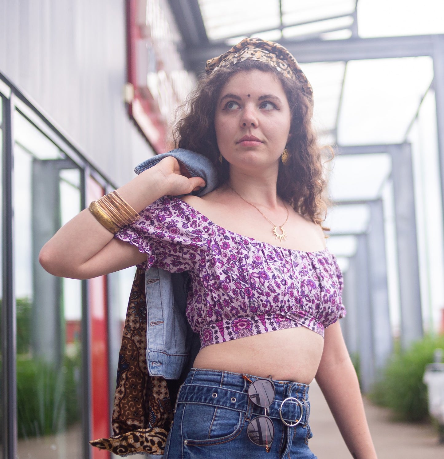 bonnet chic boheme fleuri