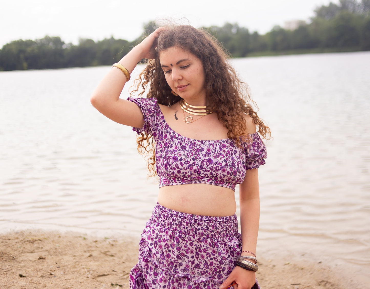 ensemble bohémien chic fleuri