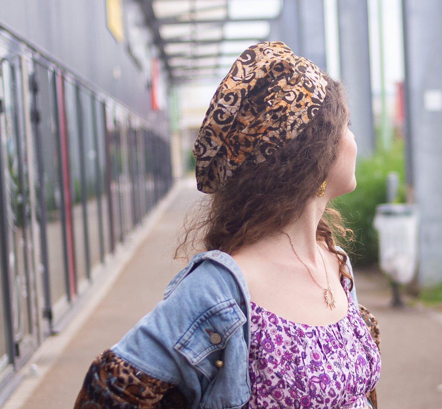 hat printed bohemian boho chic hat beret