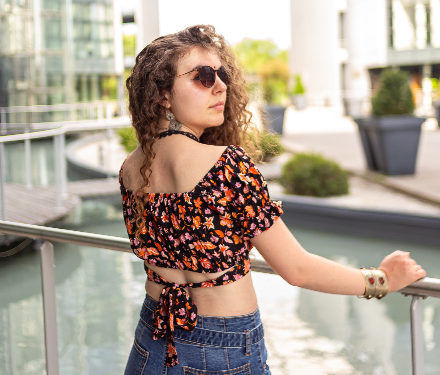 haut crop top bohemian