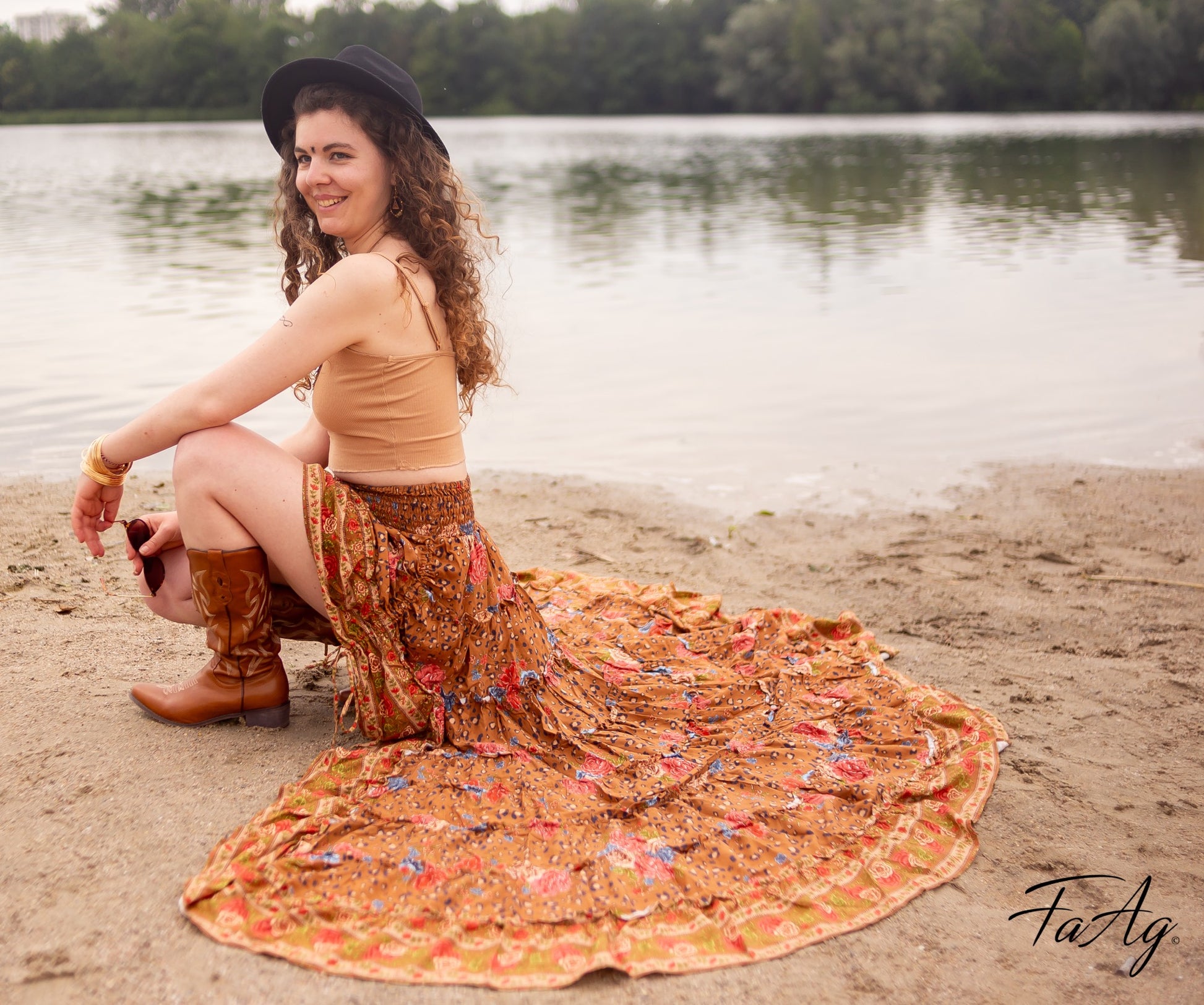 Jupe longue hippie chic bohemian CANTIK β Mohayati