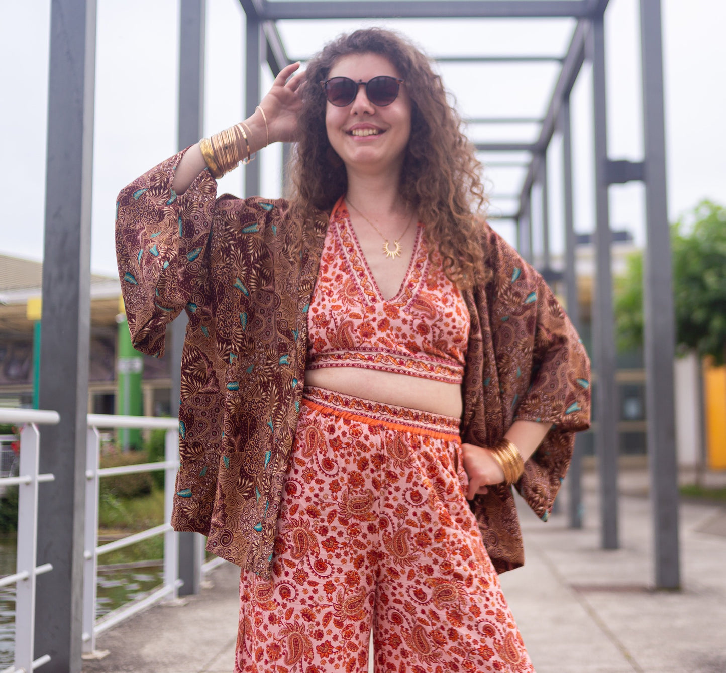 kimono gilet large court bohemian