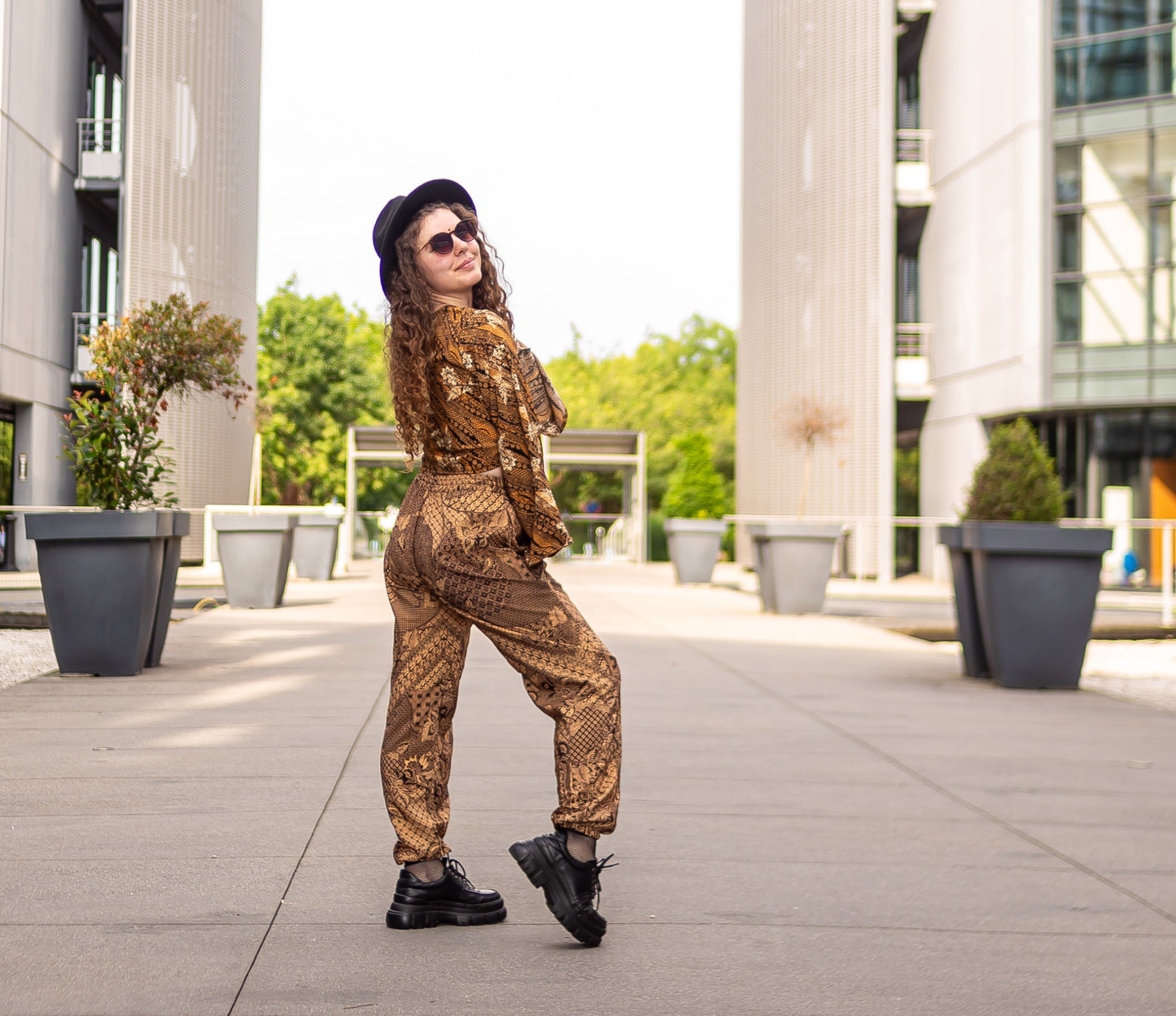 pantalon cargo vintage ethnique asie