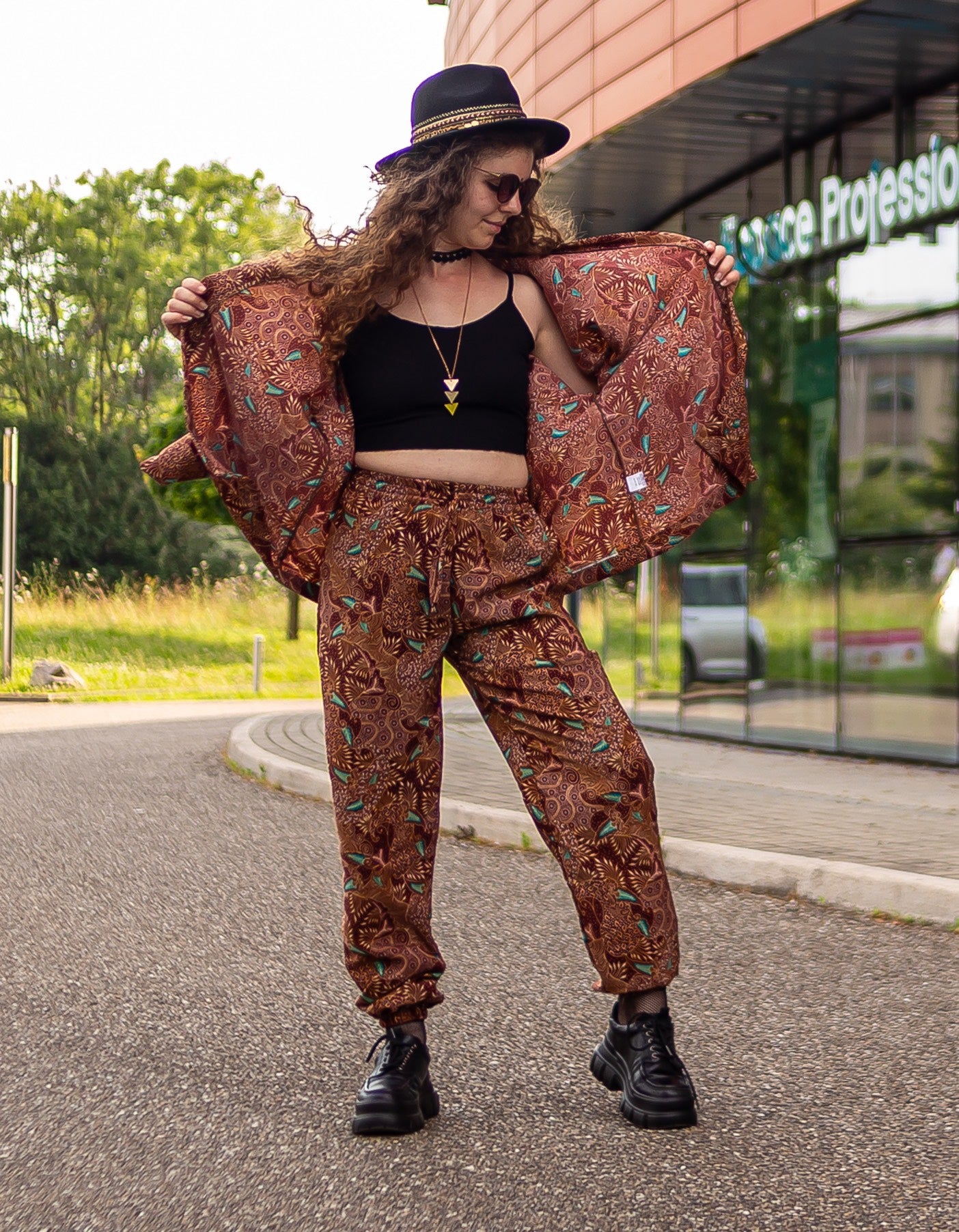 pantalon jogging kimono boho chic vintage