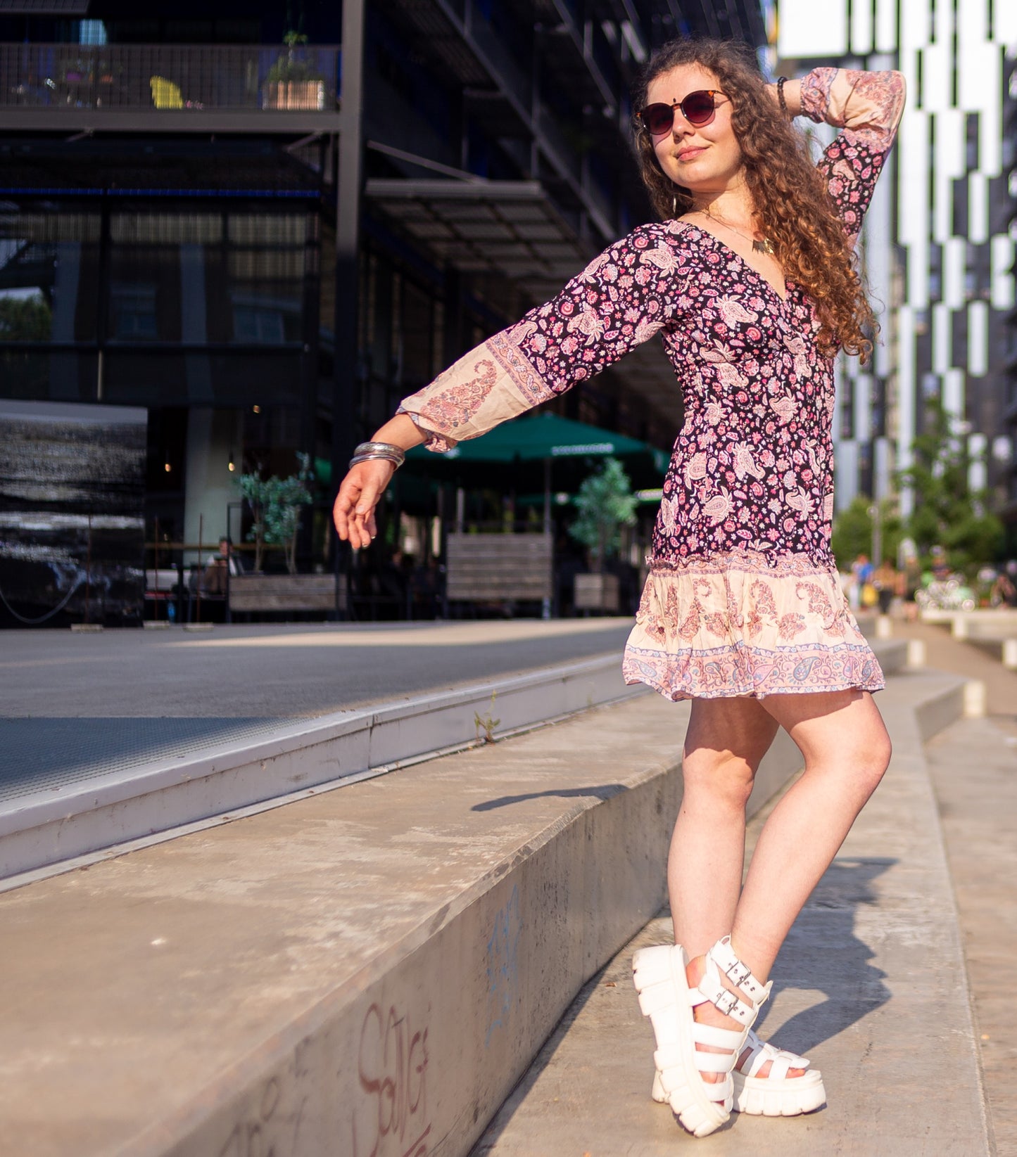 robe boheme chic manches bouffantes