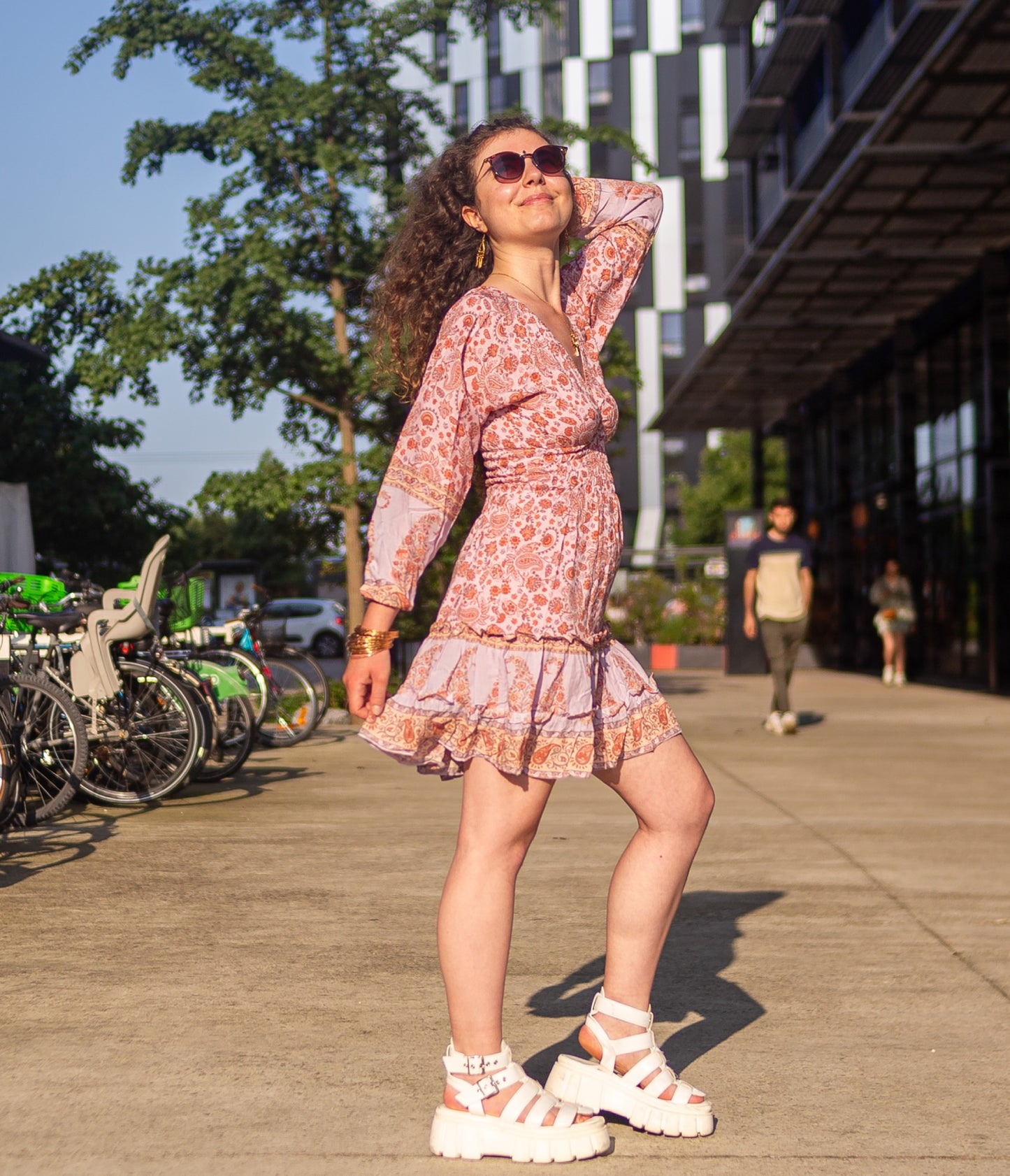 robe boheme chic rose